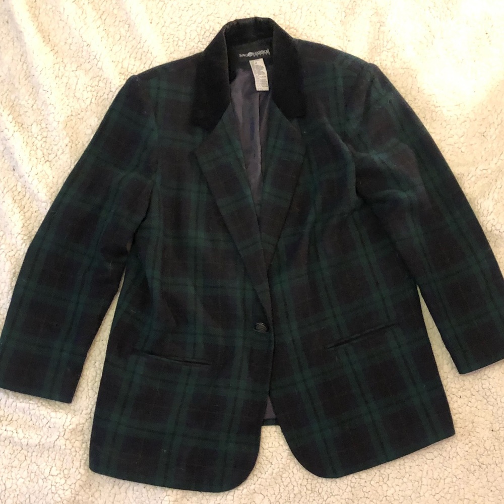 Vintage Plaid Blazer
